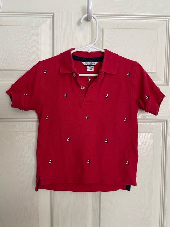 Kitestrings Other - Kitestrings by Hartstrings 3T Boys Red Sailboat Embroidered Polo Shirt
